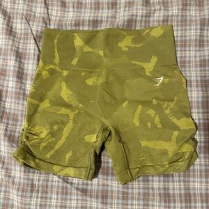 Gymshark Adapt Camo Seamless shorts in Green